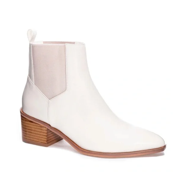 Chinese Laundry Filip Ankle Boots 7.5 Bone Ecru White - Picture 2 of 9